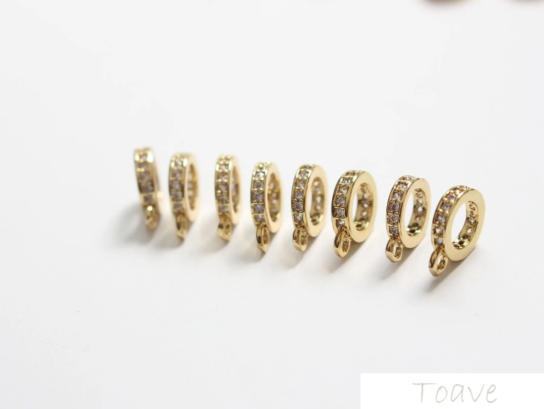 Copper 18K true gold bracelet necklace set zircon beaded diy material accessories | Украшения и аксессуары
