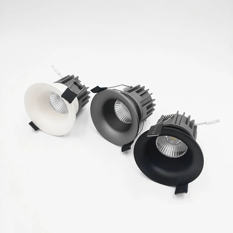 

Dimmable Narrow Border Anti-glare Recessed LED Downlights AC85-265V 10W 15W 20W 24W COB Ceiling Lamp Spot Lights Indoor Lighting