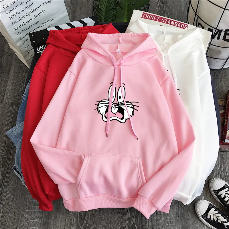 

Winter 2020 Harajuku Couple Sweatshirt Cute Cartoon Print Ladies Hoodie Korean Fashion Street Women Pullover Hoodie