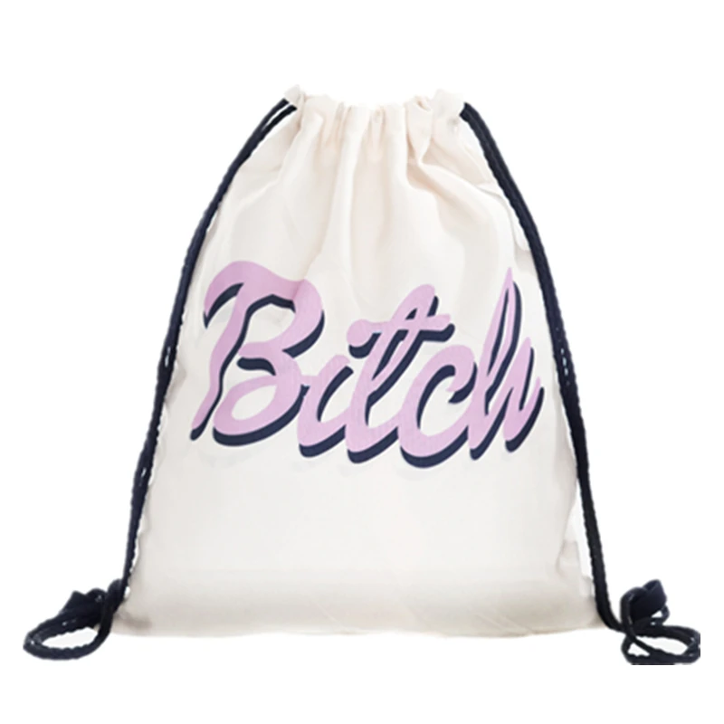 

Новый 3D мешок с кулиской с принтом пастельных Bitch модные Mochila Cuerda Harajuku рюкзак на шнурке для женщин мужчин Modis веревочной сумкой для девочек