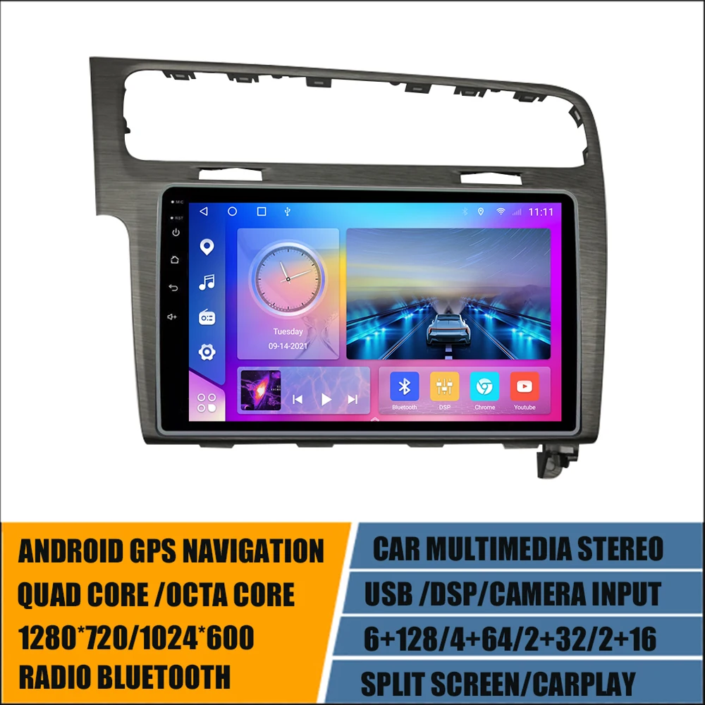 

Штатная магнитола 10 дюймов для Volkswagen VW Golf 7 2013-2017, мультимедийная система Android 10, навигация, 2Din DSP Carplay, 4G, Wi-Fi