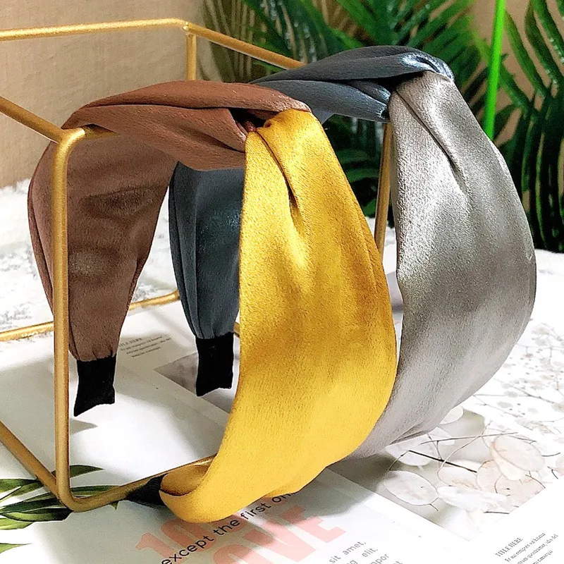 Ободок для волос Широкий атласный