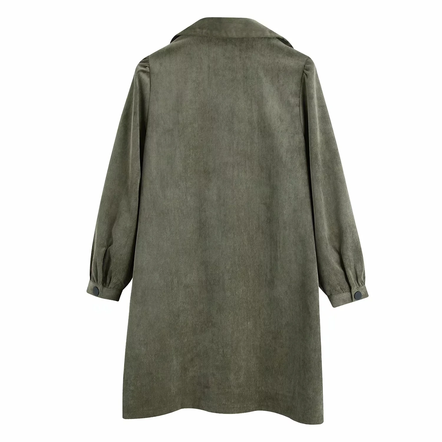 Новое Женское вельветовое платье-рубашка с длинным рукавом свободное винтажное