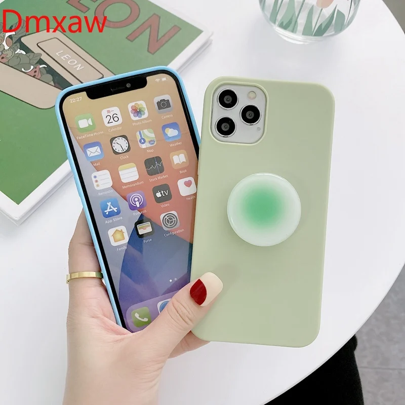 Gradient Bracket Phone Case For Huawei P50 Pro Nova 8 SE Y7A Mate 20X 10 Lite Honor 20 30 Soft Holder Stand Cover | Мобильные