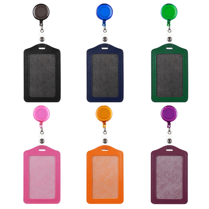 

Badge with Retractable Reel No Zipper Cheap Bank Credit Card Holders Bus ID Card Holder Identity