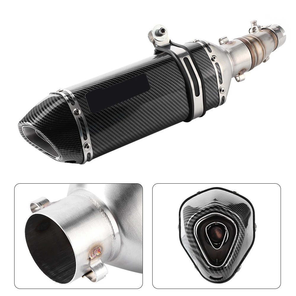 

Exhaust System Stainless Steel Mid-Pipe Slip-On Muffler with DB Killer Fit for Kawasaki Ninja 250R 250 300 Z250 Z300 2008-2017