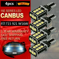 4x led 921 reverse light canbus error free 912 t15 w16w backup bulb white 2400lm