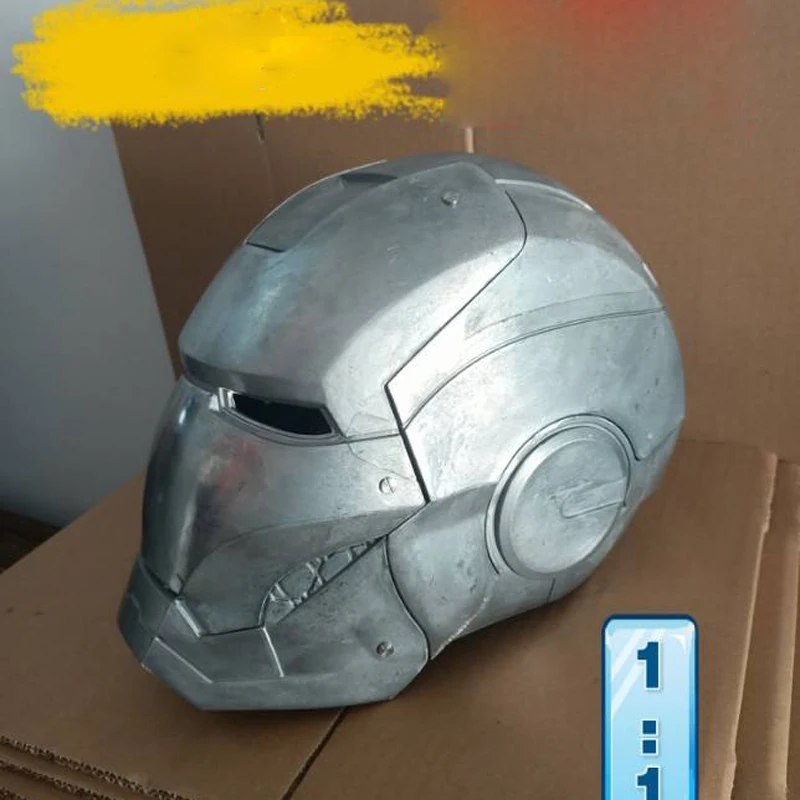 1: 1 Алюминиевый шлем первичного цвета неполированный и самодельная роспись все