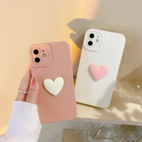 moskado tpu solid color three dimensional love phone case for iphone 11 13 pro max x xs max xr 7 8 plus mobile phone soft shell
