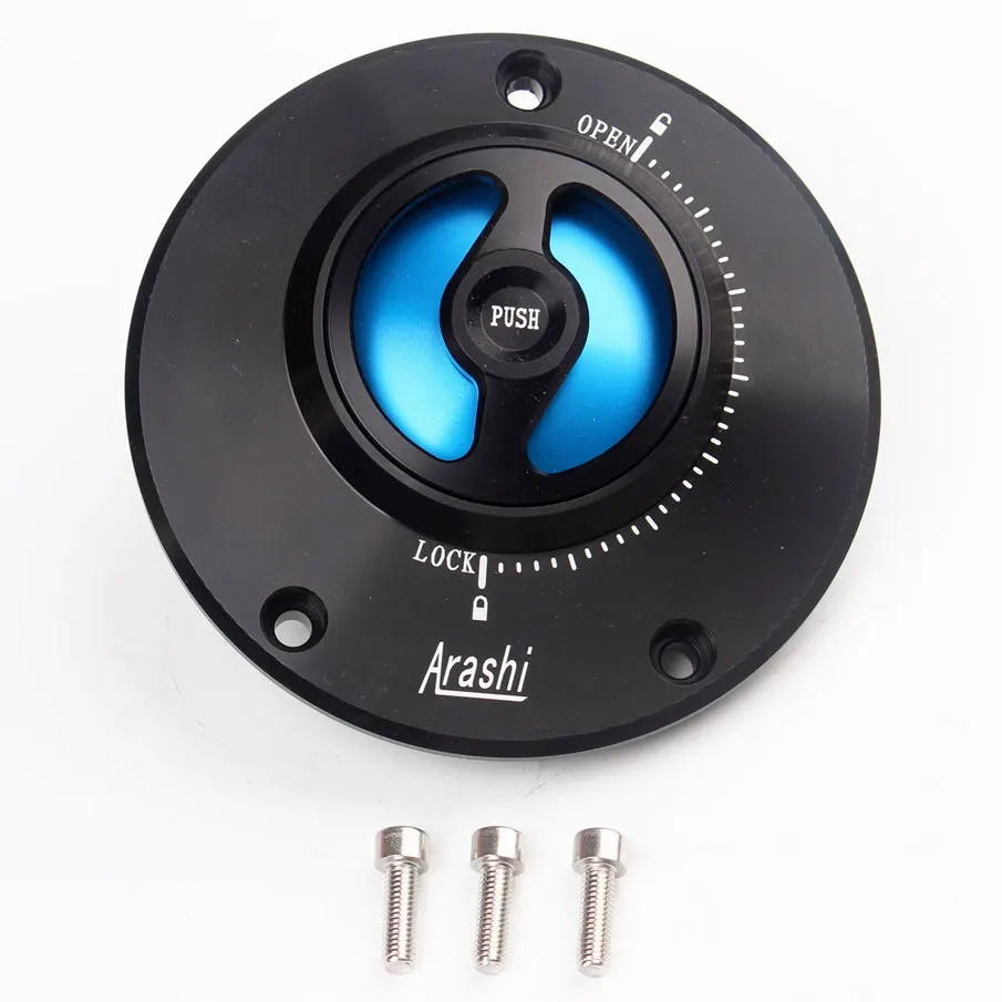 

For Kawasaki Ninja ZX6R ZX10R Z750 Z800 Z1000 ZZR1400 GTR1400 ER-6N/F Keyless Fuel Gas Tank Cap Cover