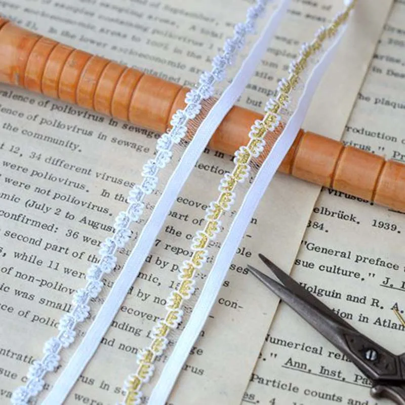 

Сетчатая Тюлевая кружевная лента, серебристо-золотистая белая тканевая лента для шитья «сделай сам» в стиле пэчворк, ручная работа, материа...