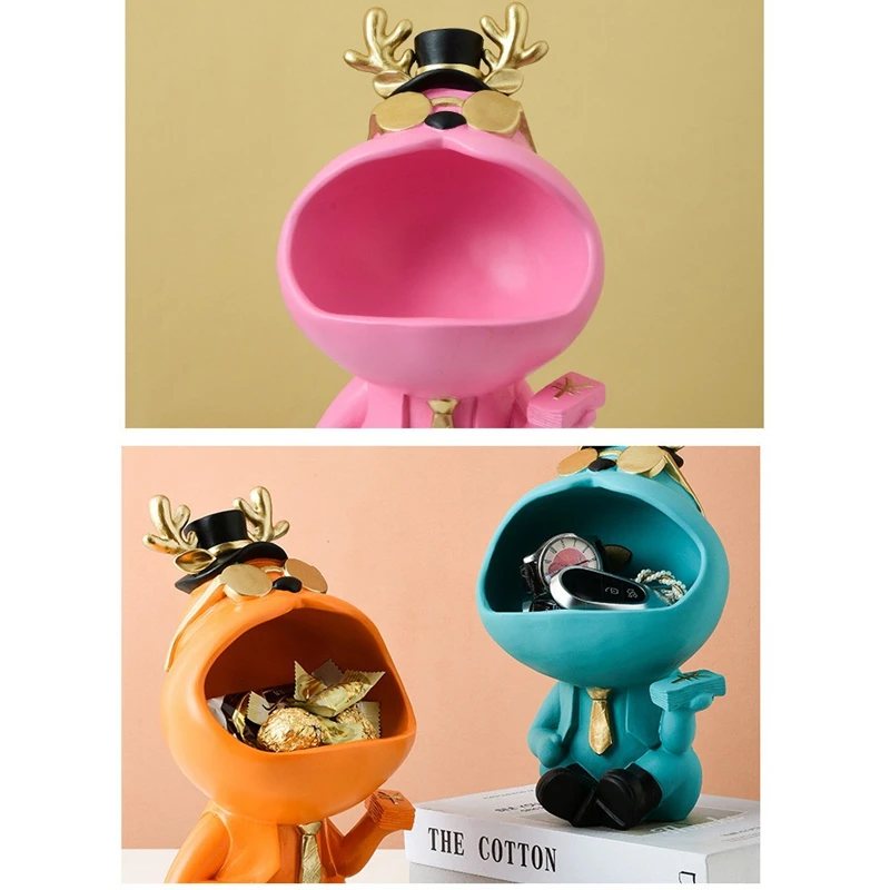 

Lucky Deer Statue Ornaments Key Storage Decoration Table Decoration Miniature Sundries Storage Box