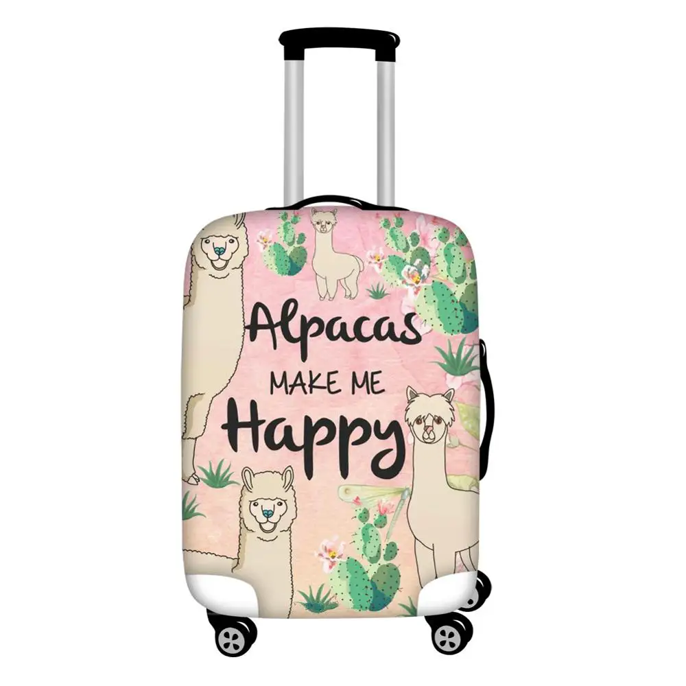 HXA74 Coloranimal Альпака утолщенный эластичный багажный Защитный багажный костюм для 18-30 дюймов пылезащитный чемодан сумка на молнии аксессуары для путешествий - Цвет: HXA74