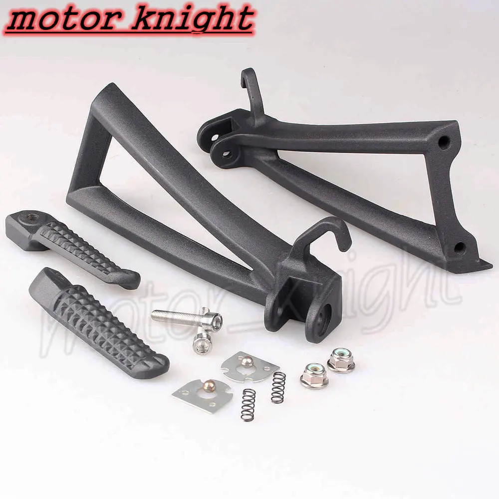 Мотоцикл YZF R6 R6S 2006 2011 Черная задняя пассажирская ножка Peg подножка и кронштейн 2007