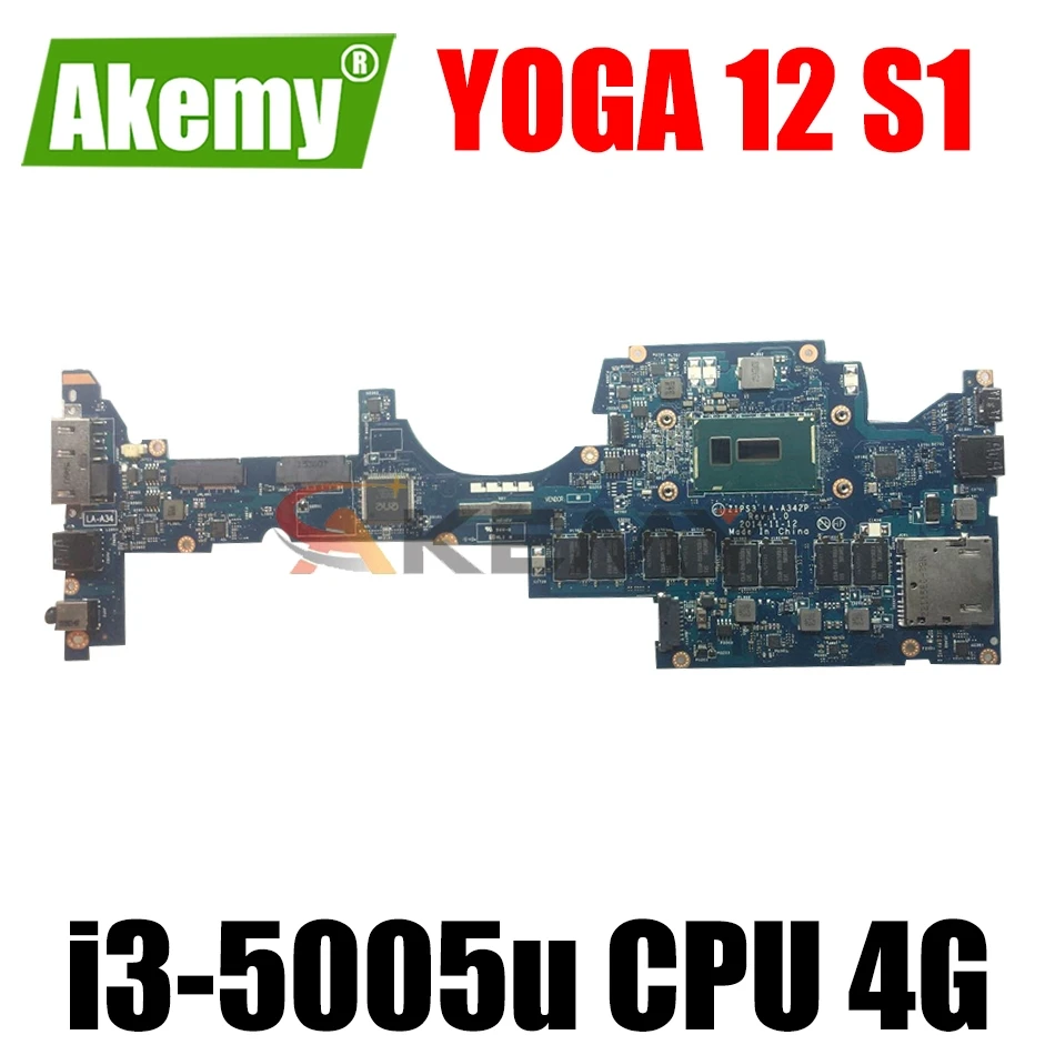 

Для Lenovo Yoga 12 S1 материнская плата для ноутбука ZIPS3 LA-A342P материнская плата со стандартным процессором 4G RAM оригинальная новая, бесплатная дост...