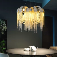 new design chandeliers led aluminum fixtures luxury light goldchrome living room decorative light for commercial pendant lights
