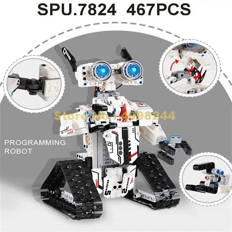 Fc9001 467pcs Technology App Steam Programming Rc Tracked Robot Intelligent Building Blocks Toy | Игрушки и хобби