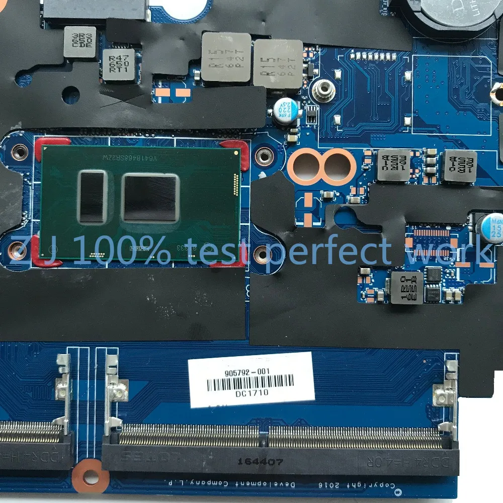 Материнская плата для ноутбука HP ProBook 430 G4 440 с SR2ZW i3 7100u 905792 001 601 DA0X81MB6E0 MB 100%