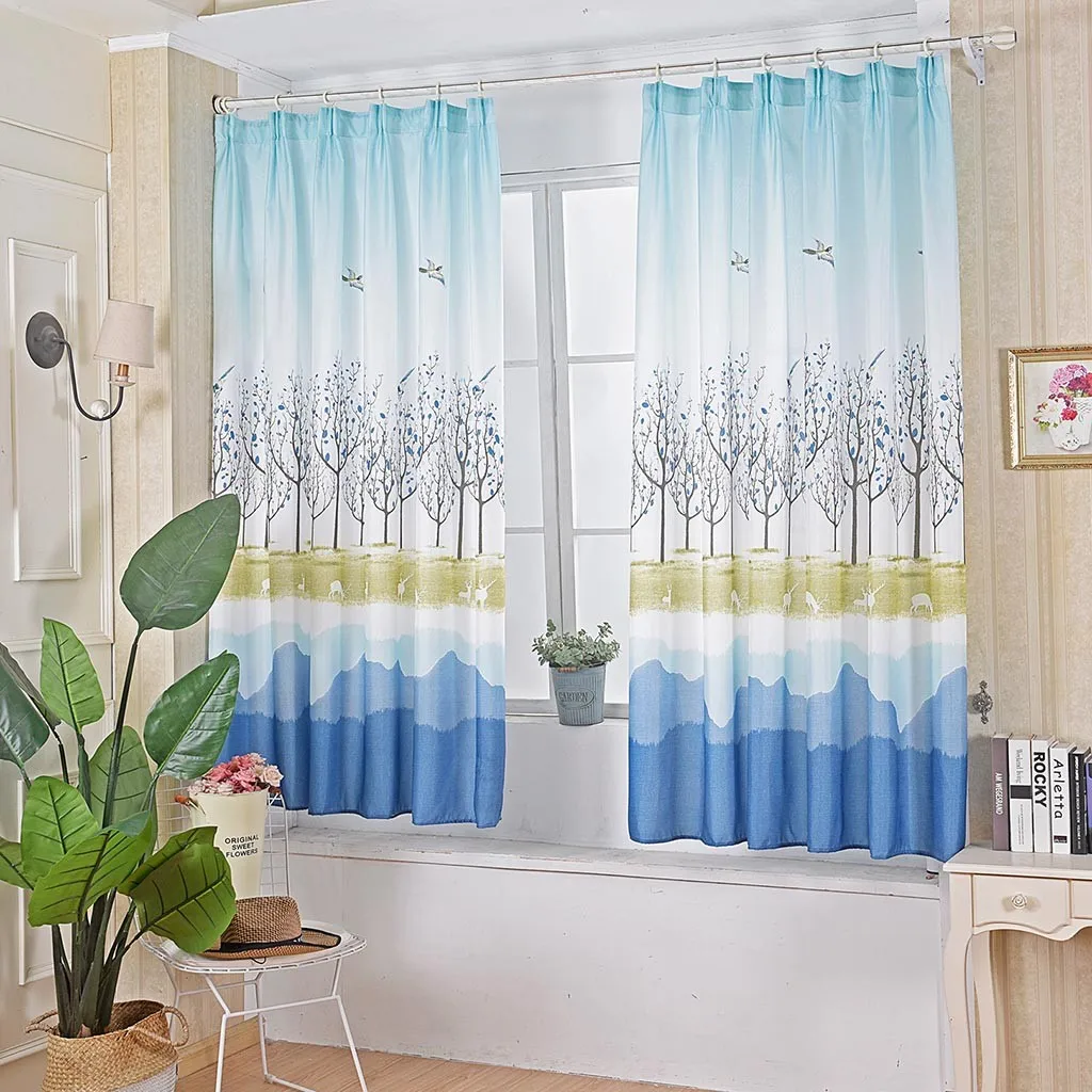 Занавеска для окон и дверей с принтом китайского дерева драпировка из прозрачной