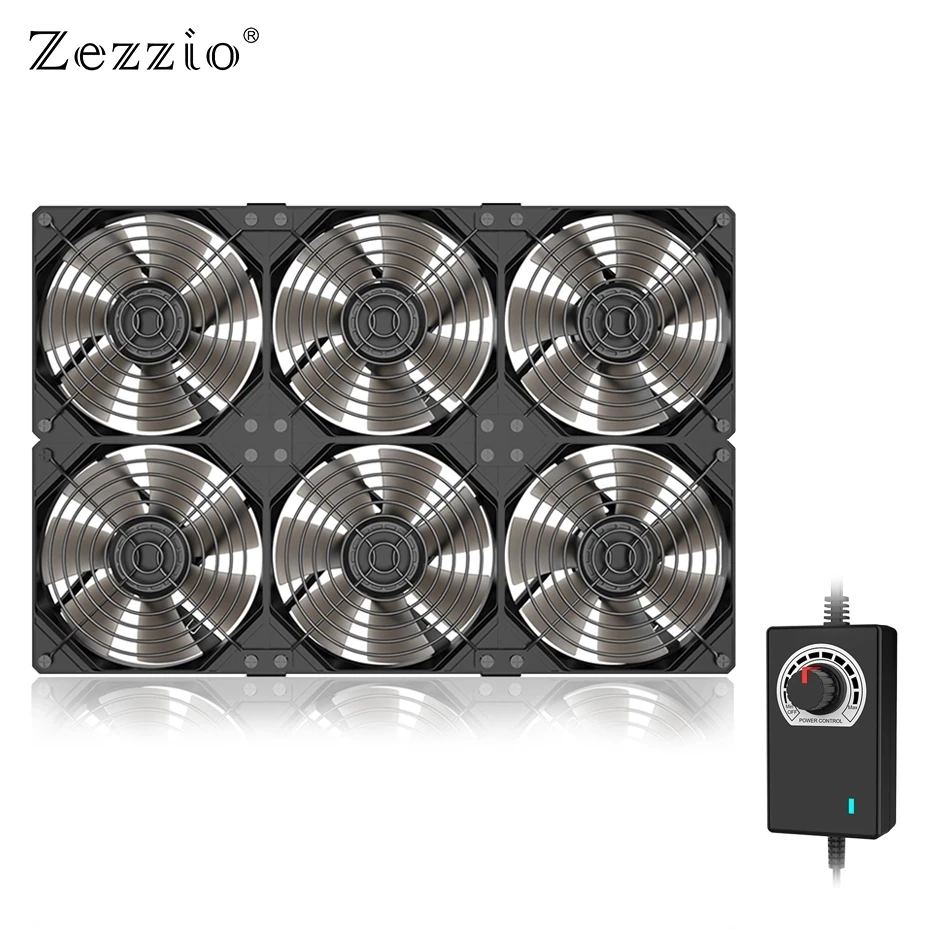 zezzio 120mm powerful fan high speed air volume server cooling system 3000rpm 220v btc miner workstation cabinet fan free global shipping