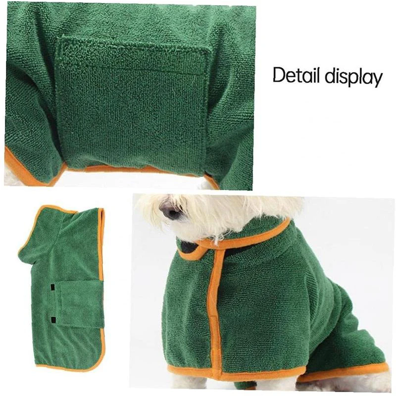 Халат для собак Мягкий банный халат домашних животных полотенце больших и