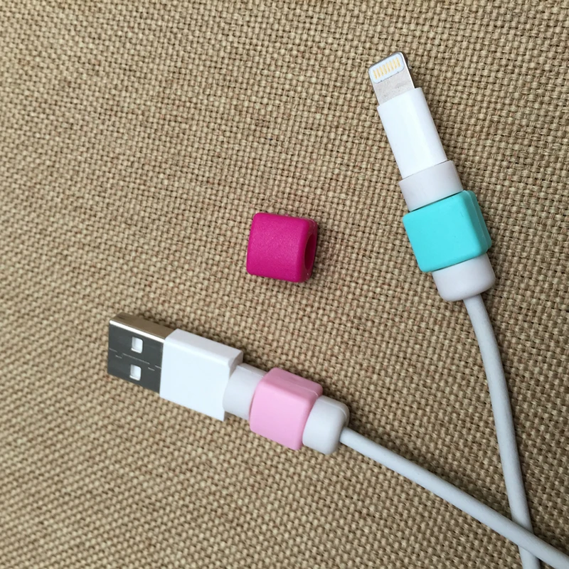 10 шт./лот USB кабель протектор для наушников провод шнур Защита Чехол зарядного