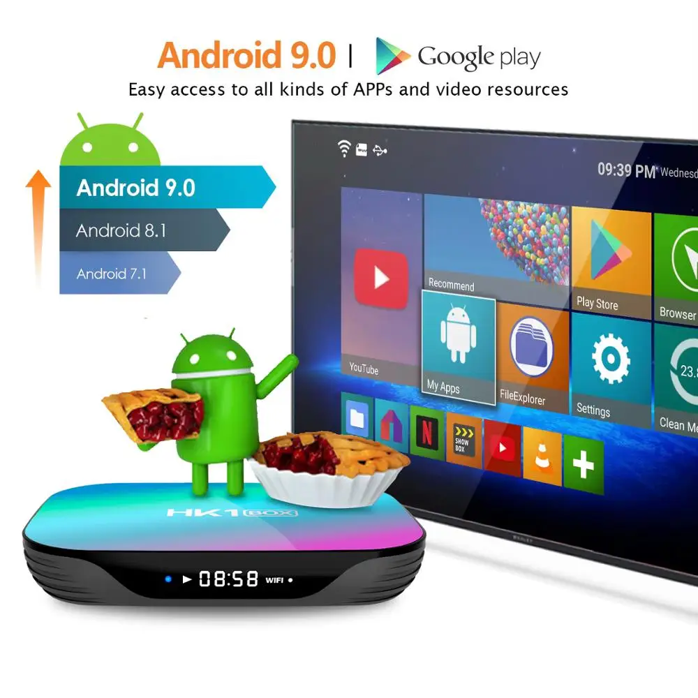 Приставка Смарт ТВ HK1 Amlogic S905X3 Android 9 0 4 + 32/64/128 ГБ 2 ГГц|ТВ-приставки и медиаплееры| |