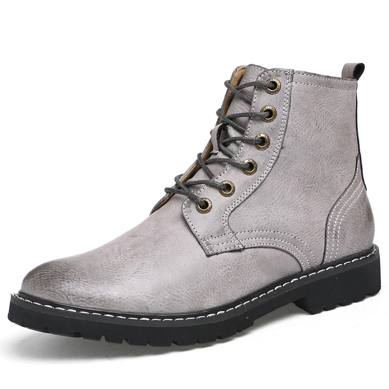Sanzoog/зимние кожаные ботильоны; мужские ботинки Dr Martins; Botines Hombre Dr. Martens; Erkek Bot Botte Homme; высокие ботинки в британском стиле