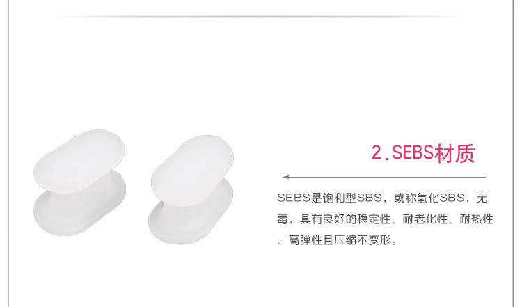 

2pcs Soft Silicone Gel Toe Separator Hallux Valgus Bunion Corrector Spacers 0verlapping Toes Thumb Corrector Foot Care Insole