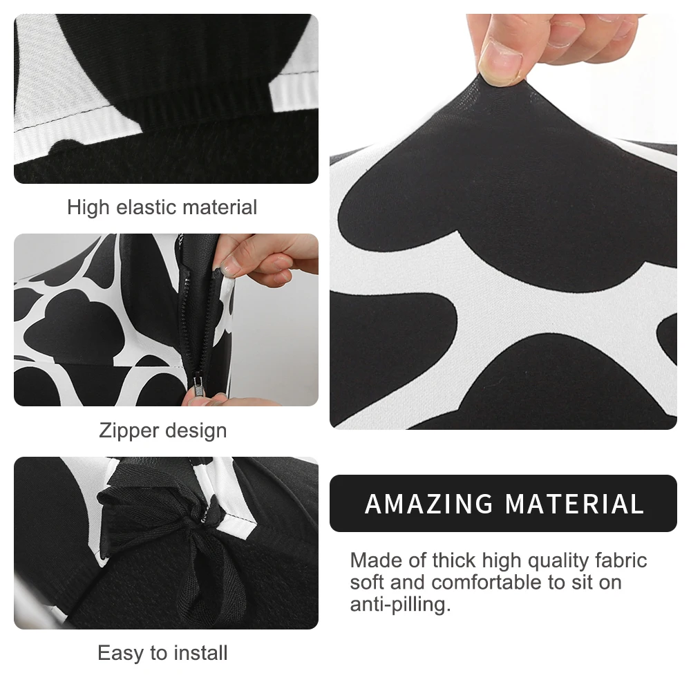 Чехол M/L для офисного стула с принтом | Дом и сад