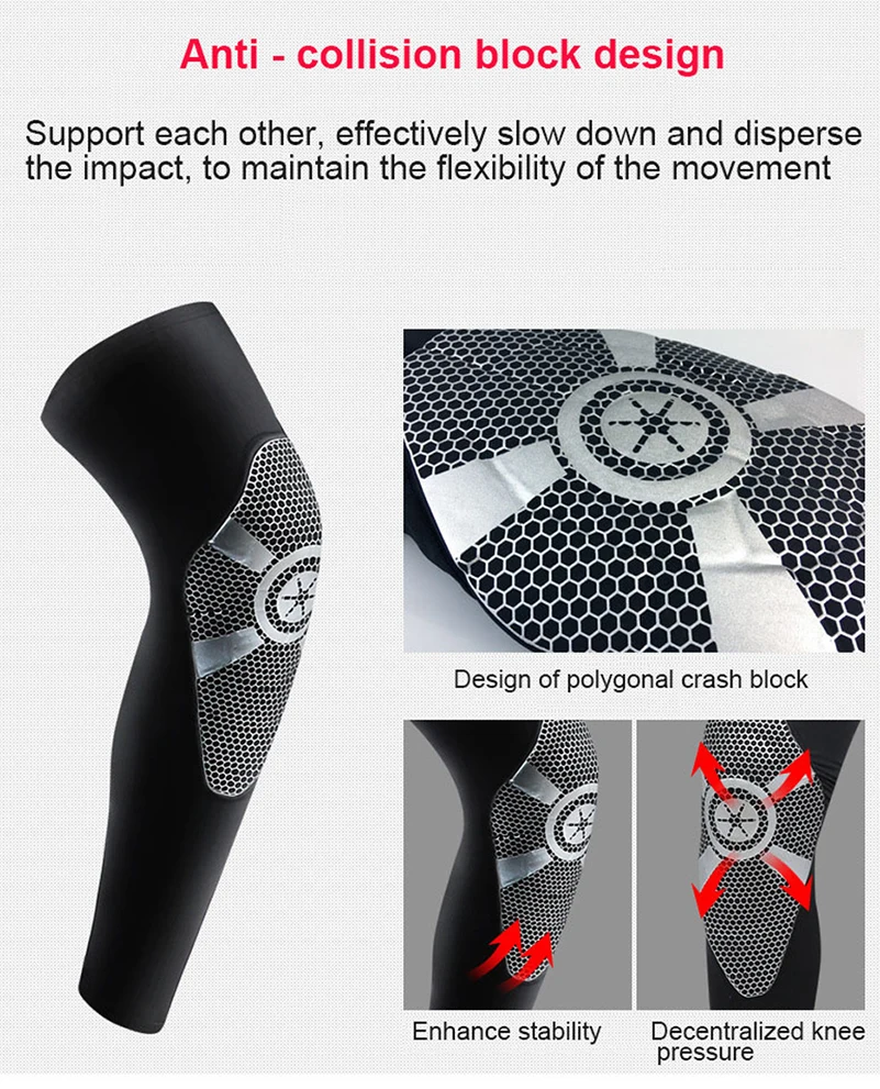 1 шт. спортивные наколенники эластичные поддерживающие защитные | Спорт и