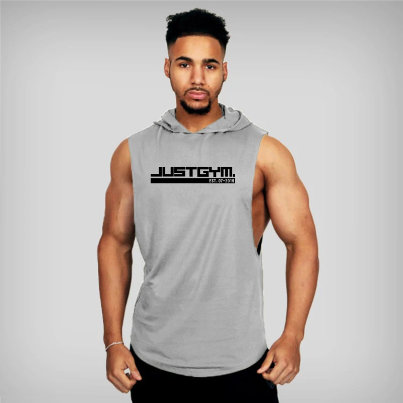 

Brand Clothing Bodybuilding Hoodie Sleeveless Shirt Fitness Mens Tank Top Muscle Vest Cotton Gym Tank Top Sportswear