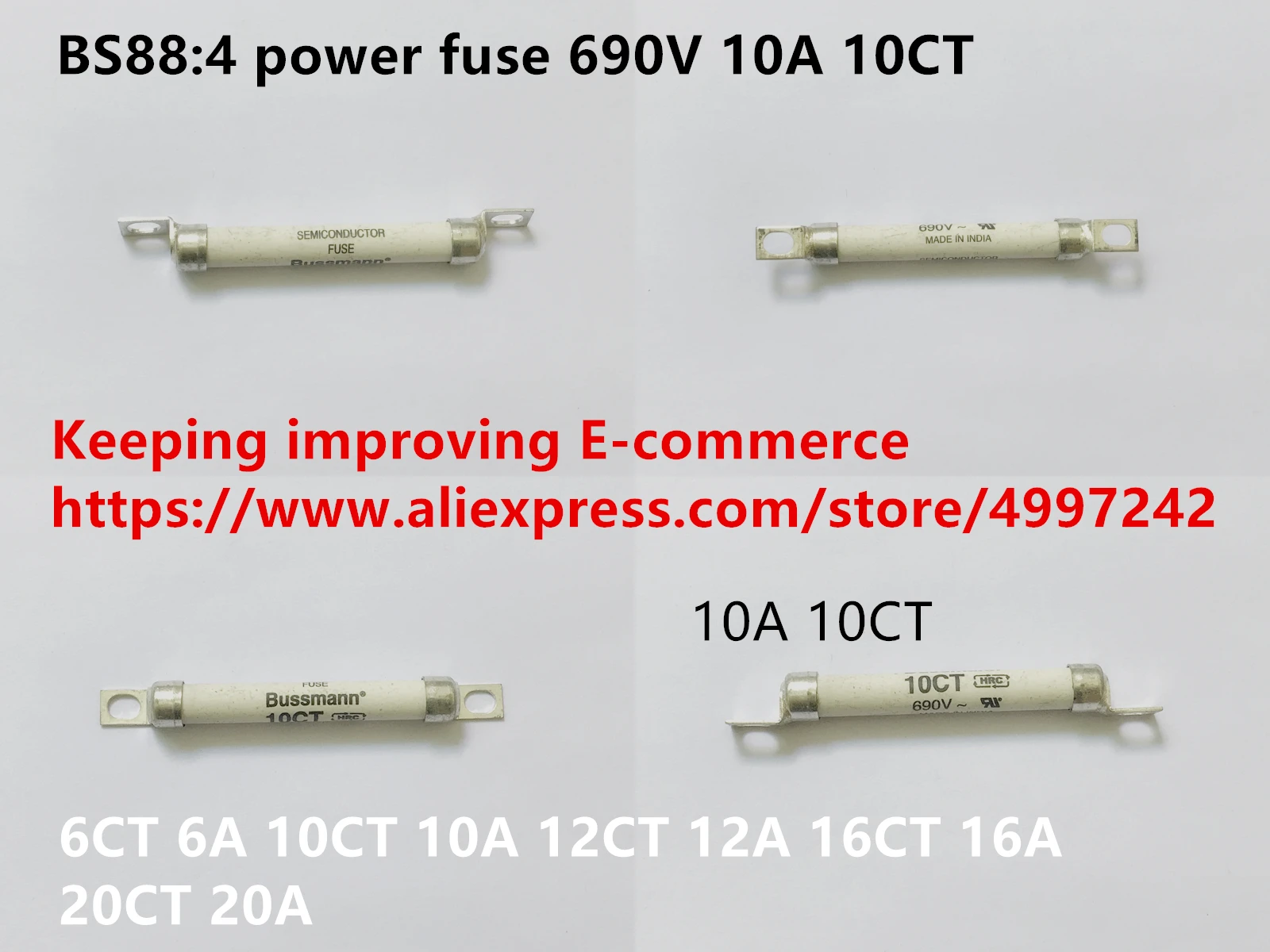 Оригинальный Новый предохранитель 100% BS88:4 6ct 6A 10CT 10A 12CT 12A 16CT 16A 20CT 20A 690V - купить по