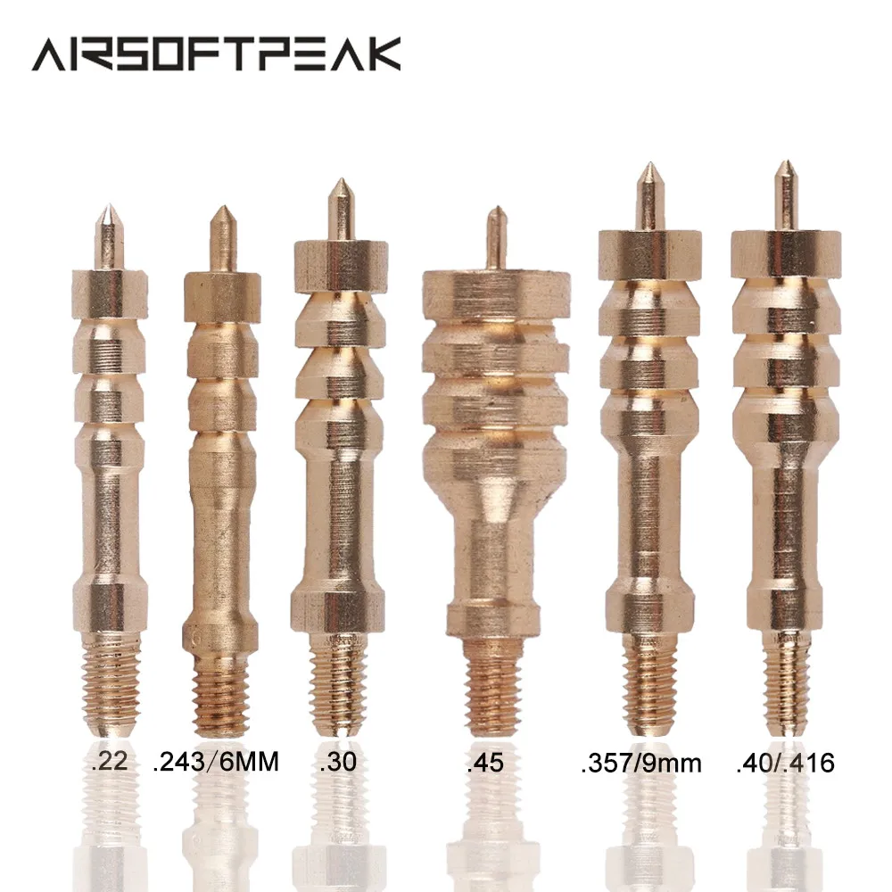 

Hunting Gun Cleaning Jags .22 .243 .30 .45 .357 .40 .416 for 8/32 Threads Rod Cleaning Kit Brass Spear Pointed Jags