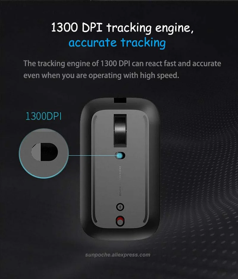 Rapoo M550 перезаряжаемая многорежимная Bluetooth 3,0/4,0 и 2,4G беспроводная мышь офисный ПК управляемая 3 устройства Бесшумная тонкая мышь