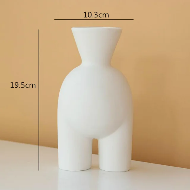 

GELOWERS Creativity human vase ceramic bare butt handicraft furniture handmade modern home decor flower arrangement flower pots