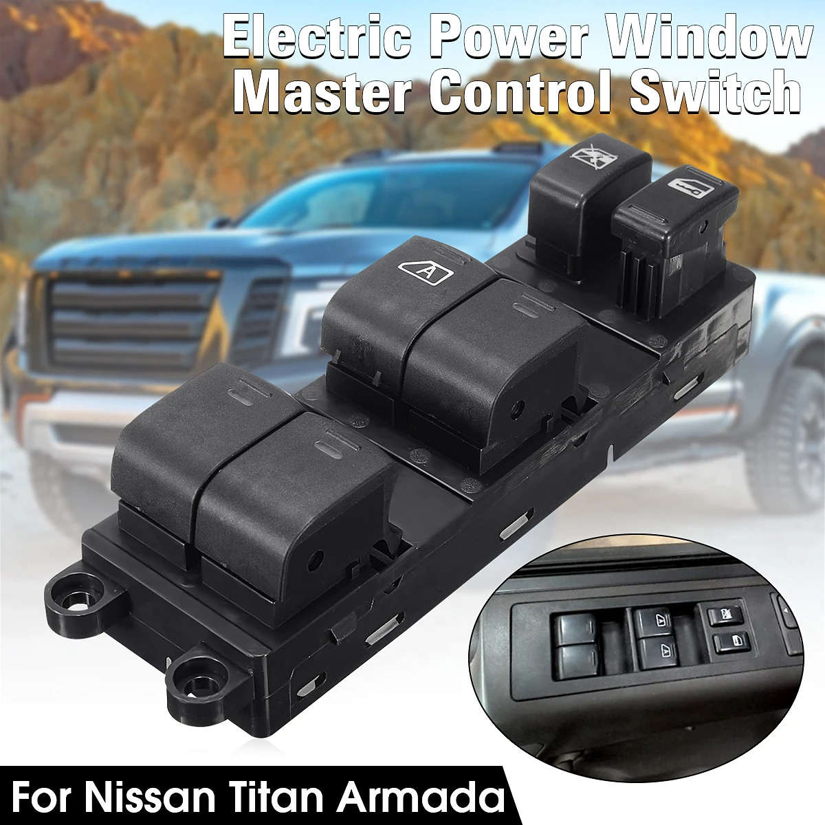 1 шт. черный новый переключатель стеклоподъемника для Nissan Titan 04 08/Armada 05