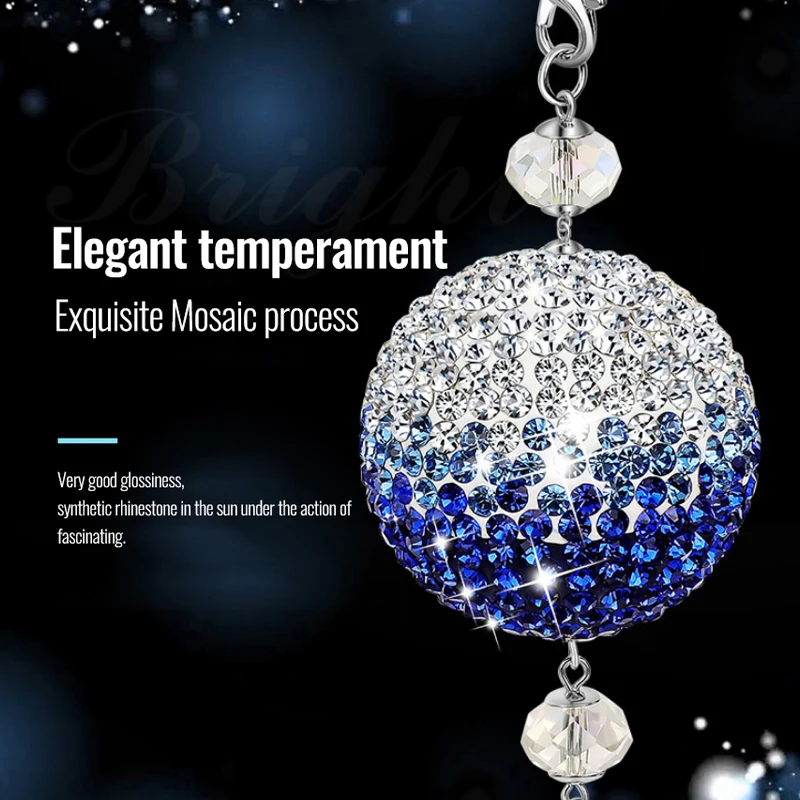 

Car Rearview Mirror Pendant Alloy Metal Pendant Boutique Decoration Diamond Pendant Car Mounted Crystal Interior Pendant