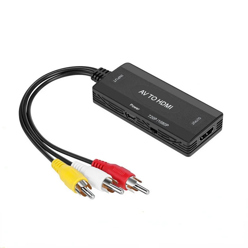 

HD Composite Audio Video Converter AV To HDMI-compatible Converter RCA/CVBS Video Adapter Supports PAL NTSC 720P/1080P