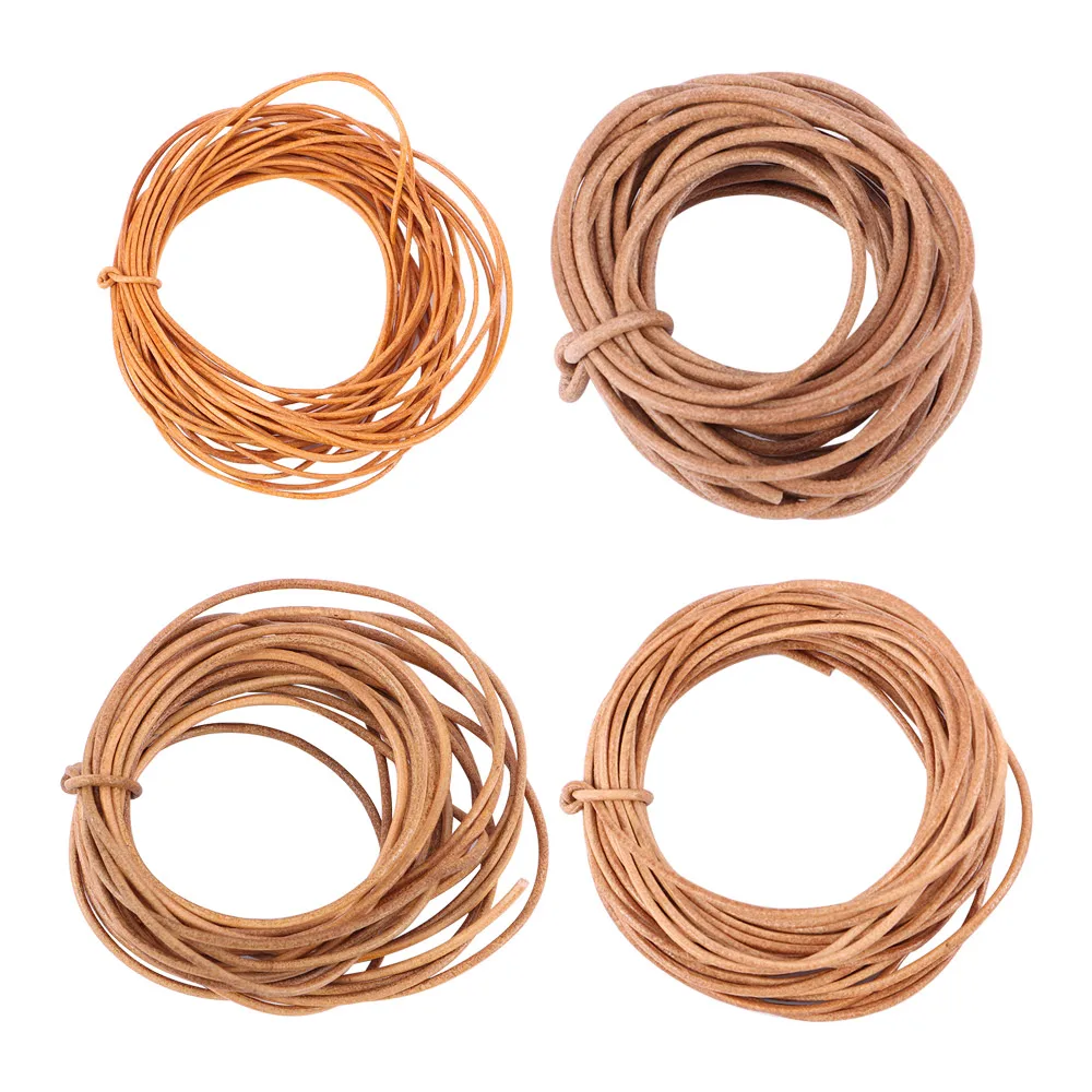 Шнур из натуральной кожи 5 метров диаметр 1/1 5/2/3 мм|Ювелирная фурнитура и