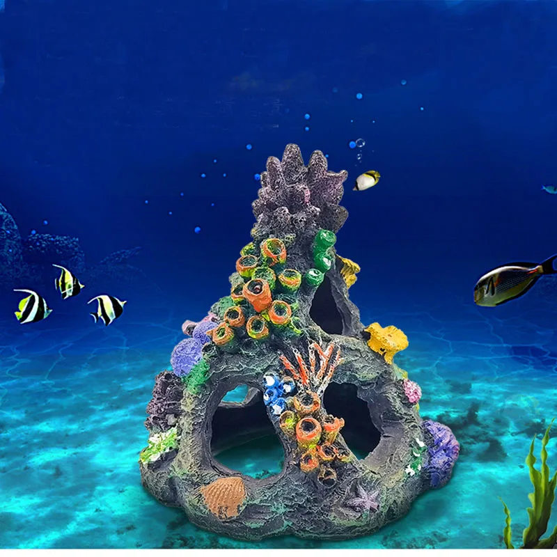

1Pcs Aquarium decoration artificial Coral Mountain for Aquarium Decoration for Fish Tank