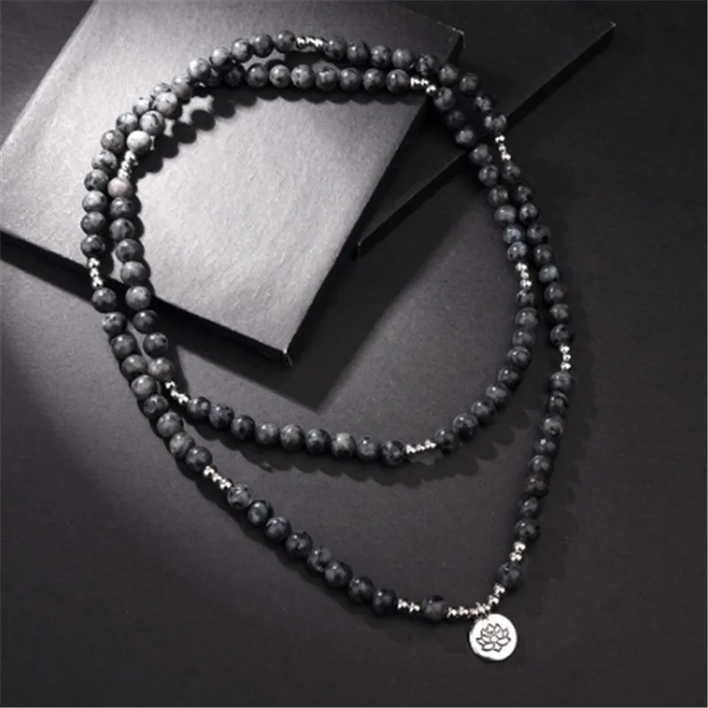Мала-Йога браслеты Будда лотос жизнь дерево OM из 108 жемчужин браслет для женщин и