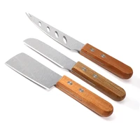 jaswehome 3 piece cheese knife set stainless steel acacia wood handle cheese cutter collection cheese tools