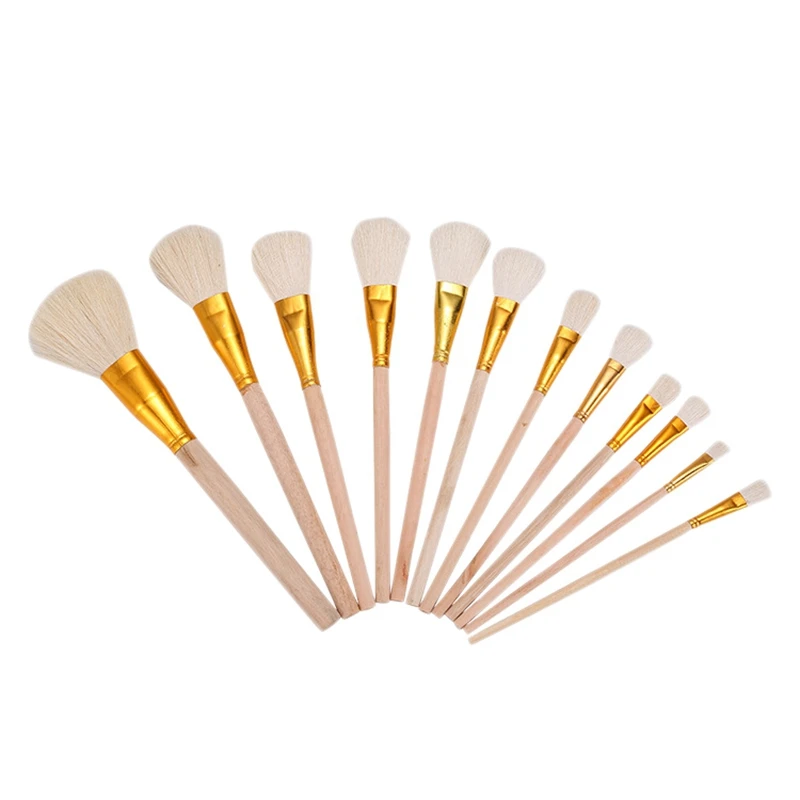 

12 Pcs Cleaning Wooden Brushes Shaper Artist Paint for DIY Craft Pottery Tool Clay Sculpture Ceramic Painting Tools