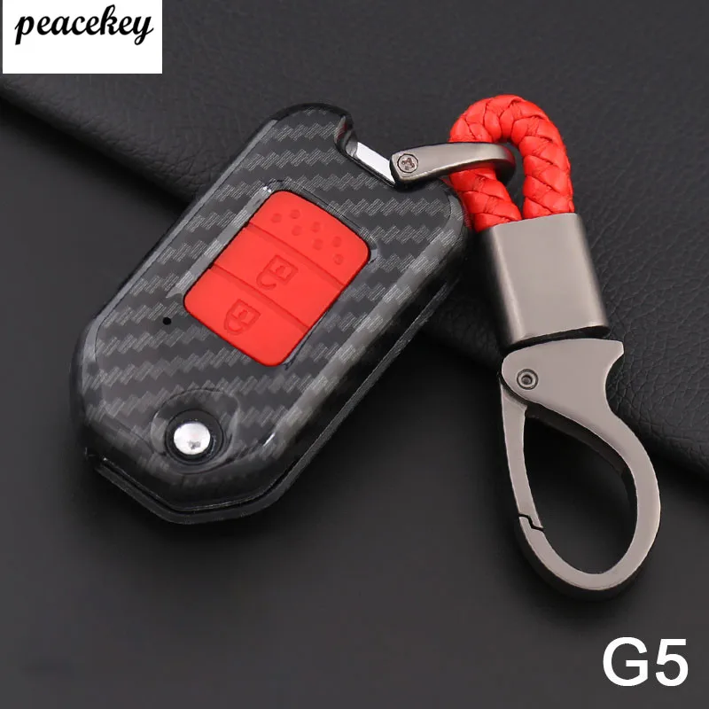

Carbon Fiber Car key cover case holder protect for Honda 2016 2017 CRV Pilot Accord Civic Fit Freed keyless entry car styling