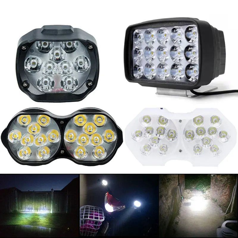Racbox 15led мотоцикл LED головной светильник скутера ATV мото лобовой прожектор
