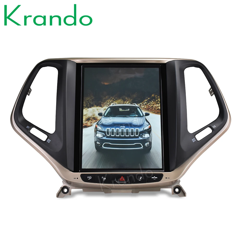 Krando Android 8,1 10," Tesla вертикальный автомобильный проигрыватель с радио и GPS для Jeep Cherokee+ навигационная мультимедийная система wifi