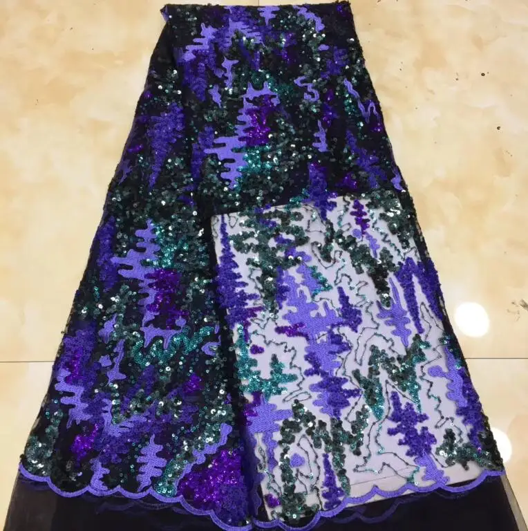 Красивая яркая нигерийская ткань для вечернего платья Новая африканская вышитая