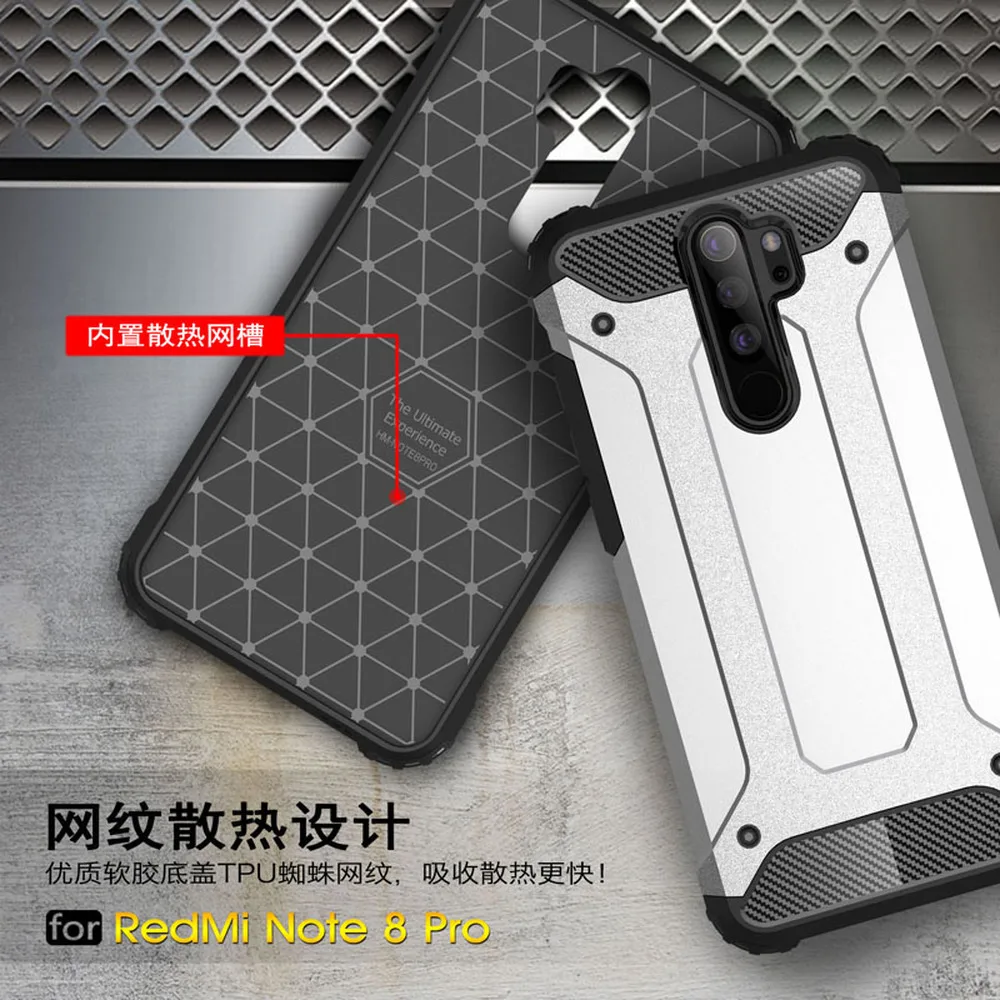 Гибридный защитный чехол для Xiao mi Red mi Note 8 Pro, чехол для телефона Xio mi Xao mi Red mi Note8 7 6 Pro 8Pro Note8Pro, противоударный чехол s