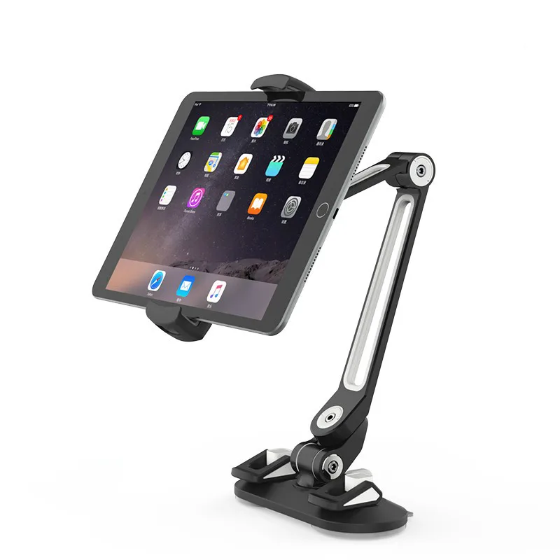 

Tablet Car Holder Aluminum Alloy Long Arm 360 Degree Rotatable Double Sucker Lazy People Stand for iPad Pro 12.9 11 Pro 4 Phone